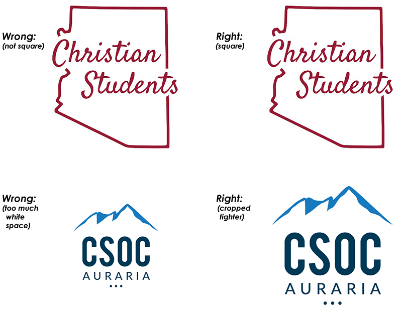 Examples of how to crop club logo